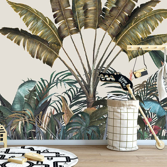 custom-mural-wallpaper-papier-peint-papel-de-parede-wall-decor-ideas-for-bedroom-living-room-dining-room-wallcovering-Tropical-Plants-Jungle-Landscape