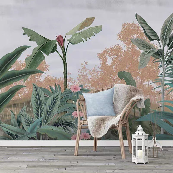 custom-mural-wallpaper-papier-peint-papel-de-parede-wall-decor-ideas-for-bedroom-living-room-dining-room-wallcovering-Tropical-Banana-Leaf-Wallpaper-Mural-Nordic-Flamingo-Rainforest-Plant