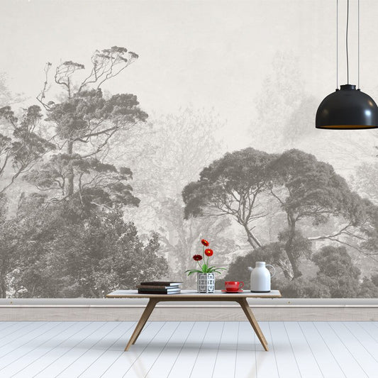 vintage-illustration-with-trees-on-grunge-background-3d-forest-custom-wallpaper-mural-fresco-sticker-for-living-room-decoration-papier-peint