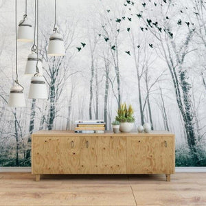 custom-photo-mural-wallpaper-black-and-white-big-tree-snow-scene-forest-bird-background-wall-3d-wallpaper-tapety-papier-peint