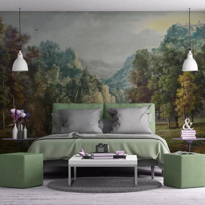 custom-mural-wallpaper-3d-living-room-bedroom-home-decor-wall-painting-papel-de-parede-papier-peint-nostalgic-medieval-retro-rainforest