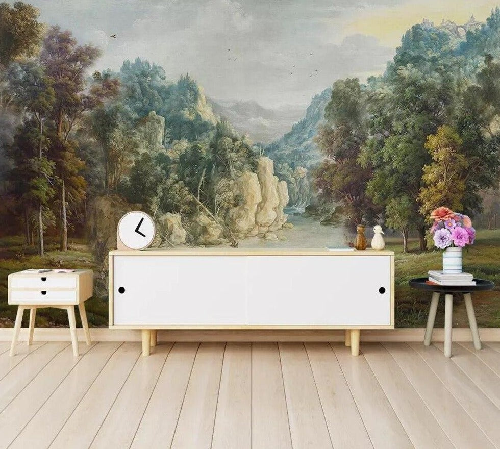 custom-mural-wallpaper-3d-living-room-bedroom-home-decor-wall-painting-papel-de-parede-papier-peint-nostalgic-medieval-retro-rainforest