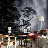 custom-wallpaper-nordic-black-and-white-landscape-waterfall-personalized-creative-home-decoration-murals-wallpaper-papier-peint