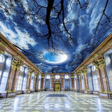 custom-wallpaper-beautiful-moon-starry-sky-tree-forest-sky-zenith-mural-ceiling-painting-home-decoration-3d-wallpaper