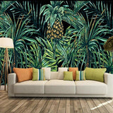 custom-3d-wallpaper-mural-hand-painted-in-southeast-asia-style-pineapple-leaves-photo-mural-3d-wallpaper-papier-peint