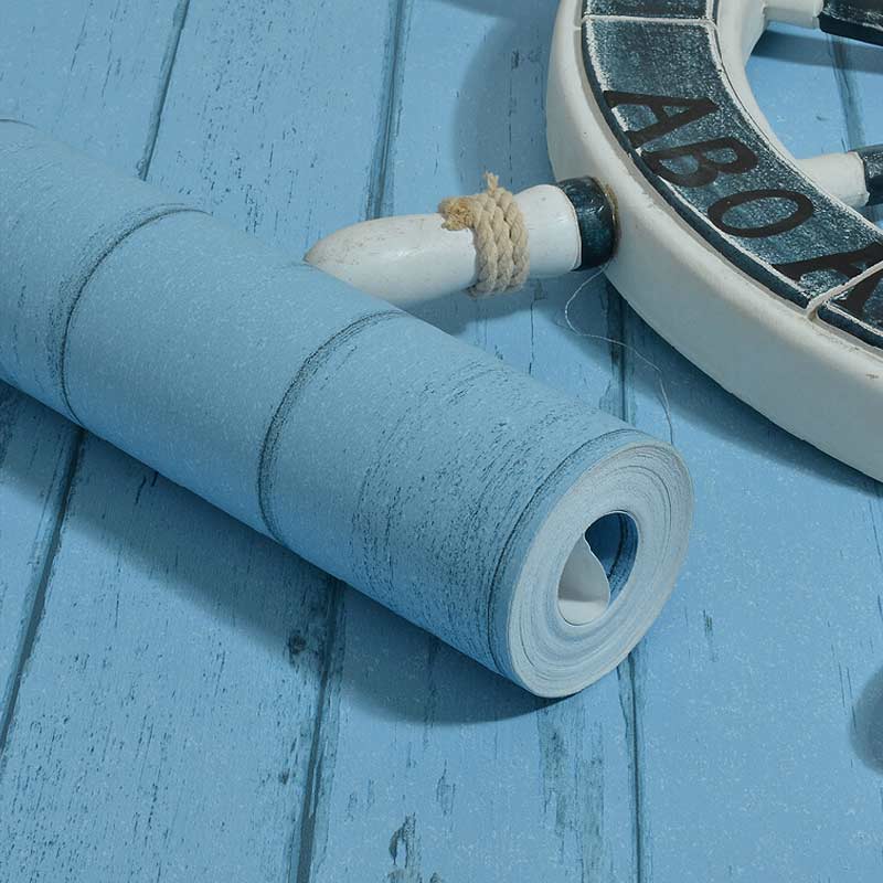 Blue Wood Panel Wallpaper (5.3 ㎡)