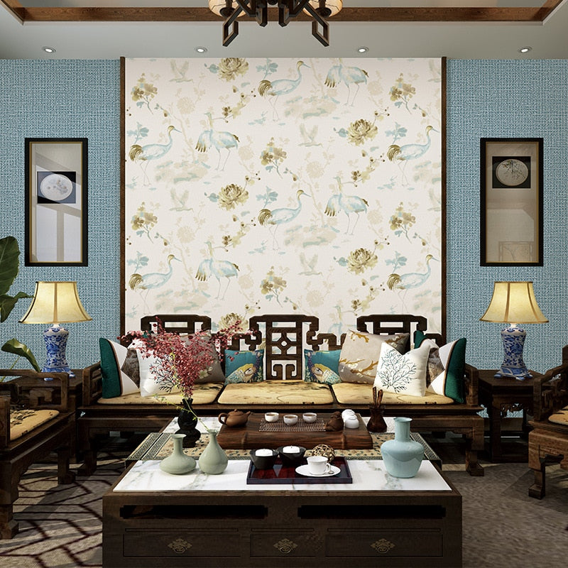 chinese-rustic-birds-flowers-wall-papers-home-decor-crowned-crane-wallpaper-roll-for-living-room-walls-papel-mural-papier-peint