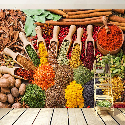 custom-mural-wallpaper-papier-peint-papel-de-parede-wall-decor-ideas-for-bedroom-living-room-dining-room-wallcovering-Creative-Colorful-Ingredients-spices-Restaurant