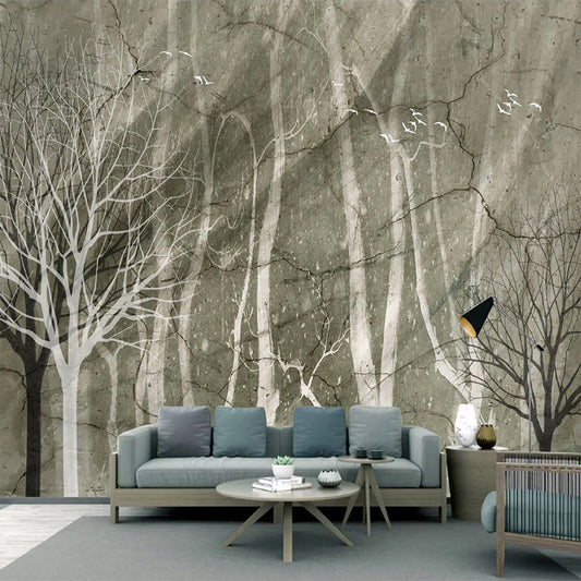custom-mural-wallpaper-papier-peint-papel-de-parede-wall-decor-ideas-for-bedroom-living-room-dining-room-wallcovering-Nordic-Hand-Painted-Retro-Black-And-White-Woods-Tree-Branches