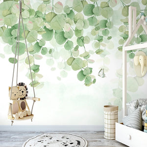 custom-3d-mural-wallpaper-hand-painted-watercolor-green-leaf-wall-painting-living-room-bedroom-home-decoration-papel-de-parede