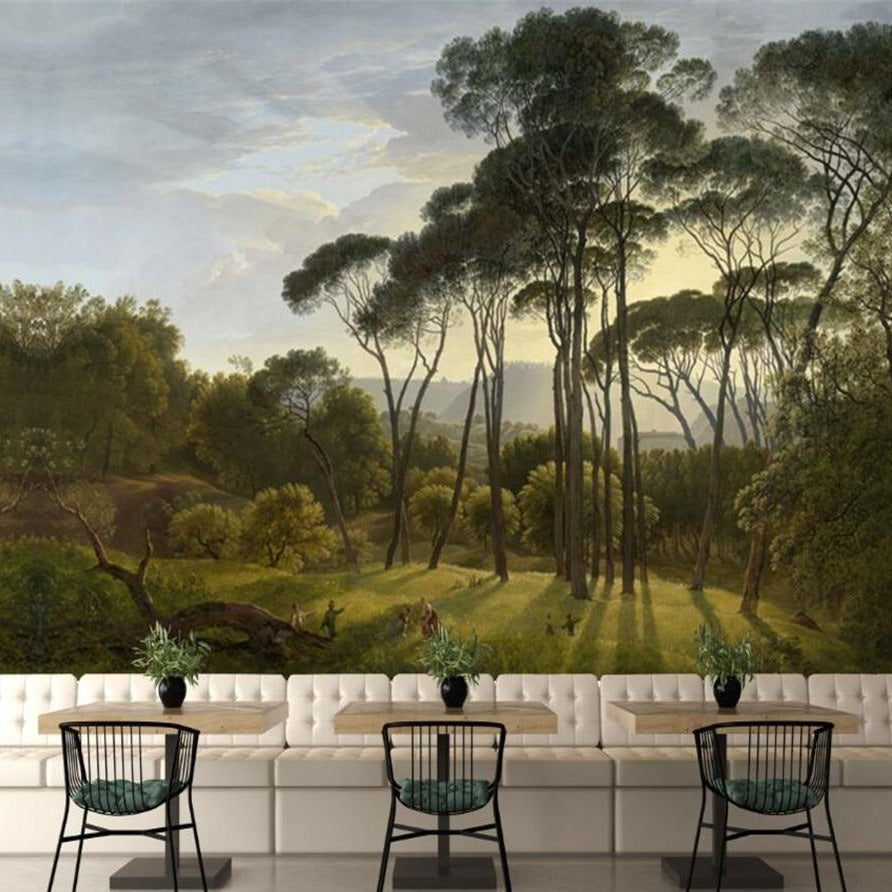 custom-mural-wallpaper-3d-living-room-bedroom-home-decor-wall-painting-papel-de-parede-papier-peint-Hand-painted-Forest-Western-Landscape-Retro-Oil-Painting