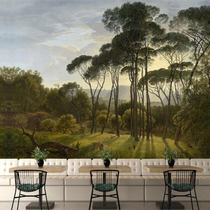 custom-mural-wallpaper-3d-living-room-bedroom-home-decor-wall-painting-papel-de-parede-papier-peint-Hand-painted-Forest-Western-Landscape-Retro-Oil-Painting