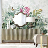 custom-mural-wallpaper-papier-peint-papel-de-parede-wall-decor-ideas-for-bedroom-living-room-dining-room-wallcovering-Hand-Painted-Tropical-Plant-Flower-Banana-Leaf-Abstract-Art-Wall