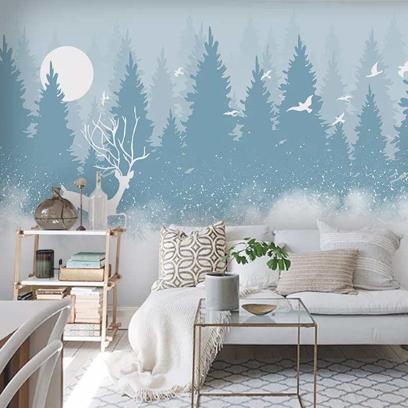 custom-3d-mural-wallpaper-nordic-modern-forest-elk-bird-children-room-bedroom-background-wall-painting-self-adhesive-wallpaper-papier-peint-nursery