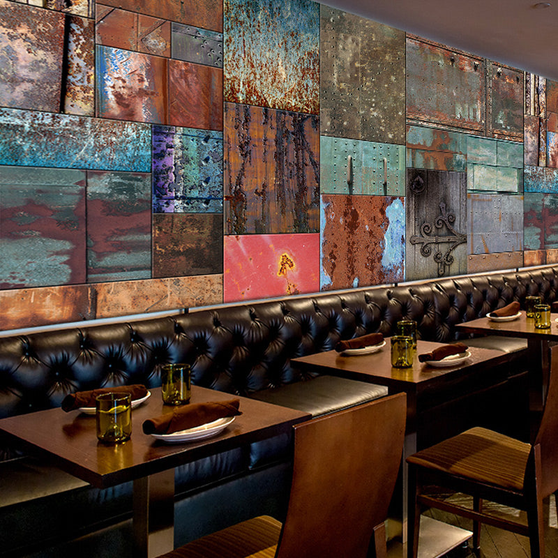 custom-wall-mural-wallcovering-european-retro-iron-sheet-wallpaper-vintage-backdrop-mural