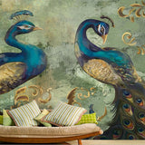retro-nostalgic-peacock-wallpaper