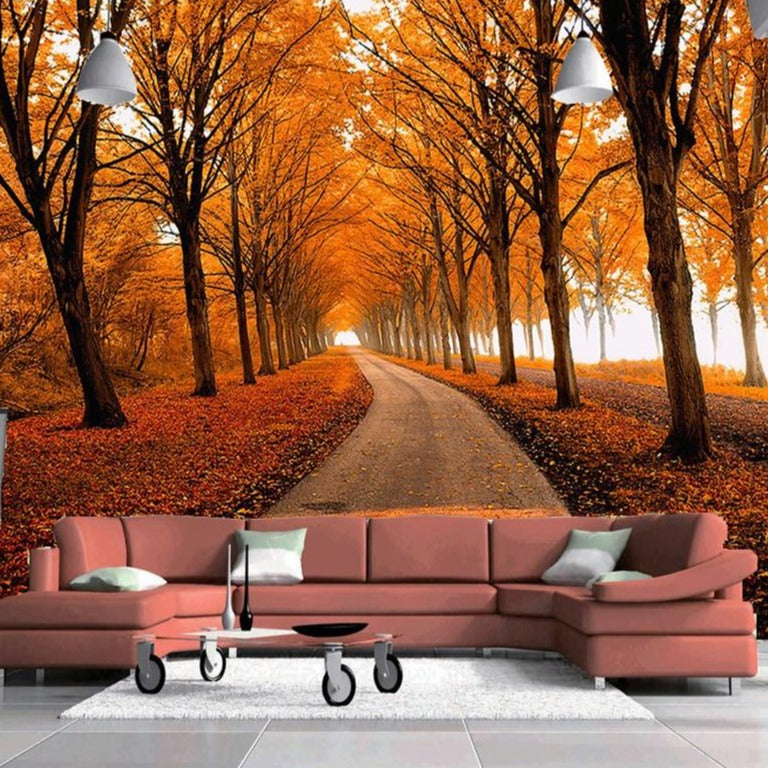 custom-mural-wallpaper-papier-peint-papel-de-parede-wall-decor-ideas-for-bedroom-living-room-dining-room-wallcovering-Nature-Landscape-Autumn-Maple-Woods-3D-Stereo-Spatial-Expansion-Restaurant
