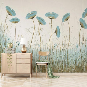 custom-mural-wallpaper-papier-peint-papel-de-parede-wall-decor-ideas-for-bedroom-living-room-dining-room-wallcovering-Beautiful-Green-Flowers