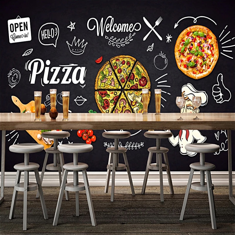 custom-mural-wallpaper-papier-peint-papel-de-parede-wall-decor-ideas-wallcovering-Black-Hand-Painted-Pizza-Shop-Restaurant-Dining-Room-Decor-Waterproof-Self-adhesive