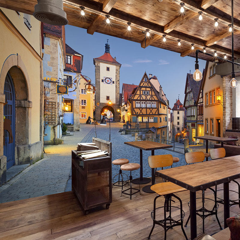 custom-3d-photo-wallpaper-european-building-italy-town-street-landscape-painting-wall-murals-non-woven-straw-textured-wallpaper