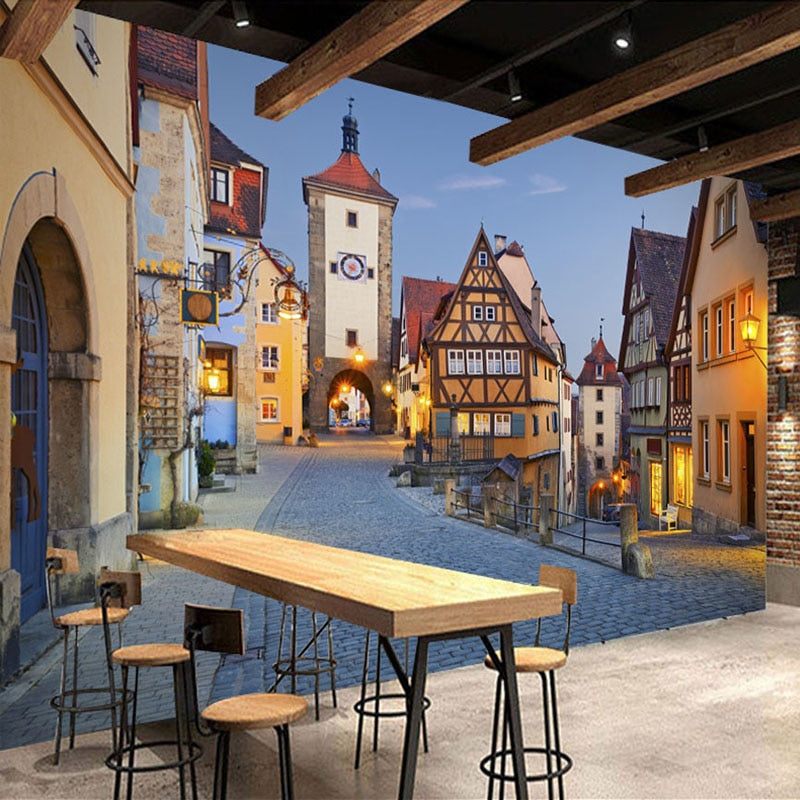 custom-3d-photo-wallpaper-european-building-italy-town-street-landscape-painting-wall-murals-non-woven-straw-textured-wallpaper