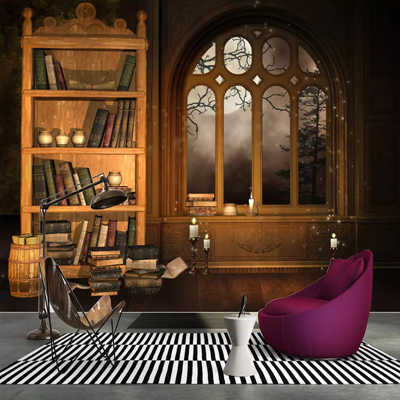 custom-3d-photo-wallpaper-european-style-retro-nostalgia-library-bookshelf-study-mural-living-room-restaurant-cafe-papier-peint