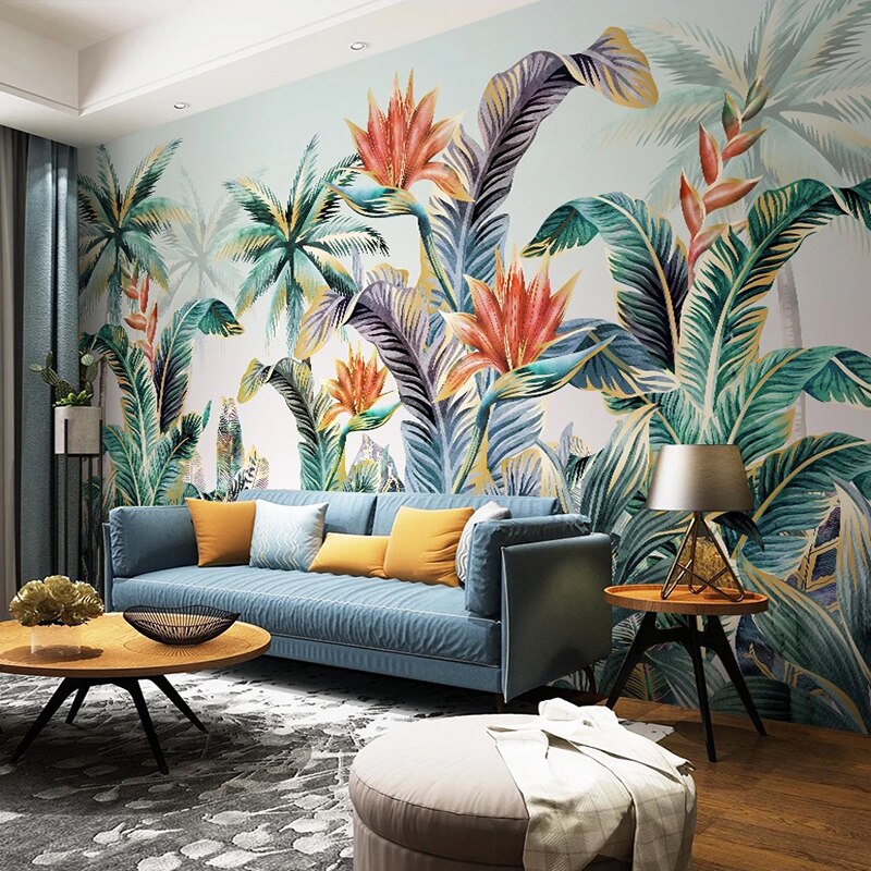custom-mural-wallpaper-3d-living-room-bedroom-home-decor-wall-painting-papel-de-parede-papier-peint-nordic-tropical-plant-leaves