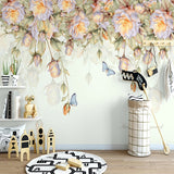custom-mural-wallpaper-papier-peint-papel-de-parede-wall-decor-ideas-for-bedroom-living-room-dining-room-wallcovering-flowers-floral-roses-butterfly