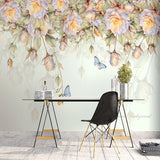 custom-mural-wallpaper-papier-peint-papel-de-parede-wall-decor-ideas-for-bedroom-living-room-dining-room-wallcovering-flowers-floral-roses-butterfly