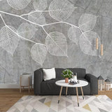 custom-3d-photo-wallpaper-nordic-modern-hand-painted-grey-leaf-mural-wall-papers-home-decor-living-room-bedroom-murals-wallpaper-papier-peint