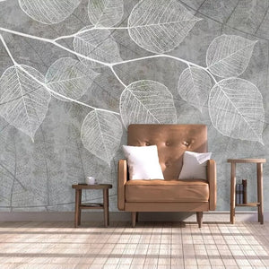 custom-3d-photo-wallpaper-nordic-modern-hand-painted-grey-leaf-mural-wall-papers-home-decor-living-room-bedroom-murals-wallpaper-papier-peint
