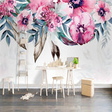 custom-mural-wallpaper-papier-peint-papel-de-parede-wall-decor-ideas-for-bedroom-living-room-dining-room-wallcovering-Romantic-Pastoral-Hand-Painted-Floral