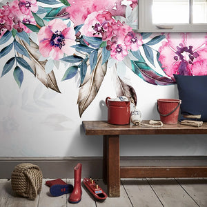 custom-mural-wallpaper-papier-peint-papel-de-parede-wall-decor-ideas-for-bedroom-living-room-dining-room-wallcovering-Romantic-Pastoral-Hand-Painted-Floral