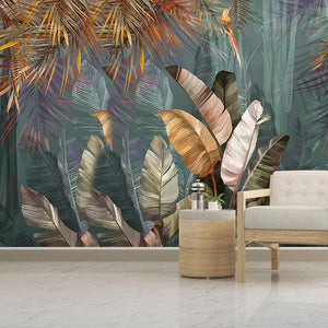 custom-3d-photo-wallpaper-tropical-plant-forest-banana-leaf-flamingo-mural-wallpapers-living-room-bedroom-background-home-decor-papier-peint