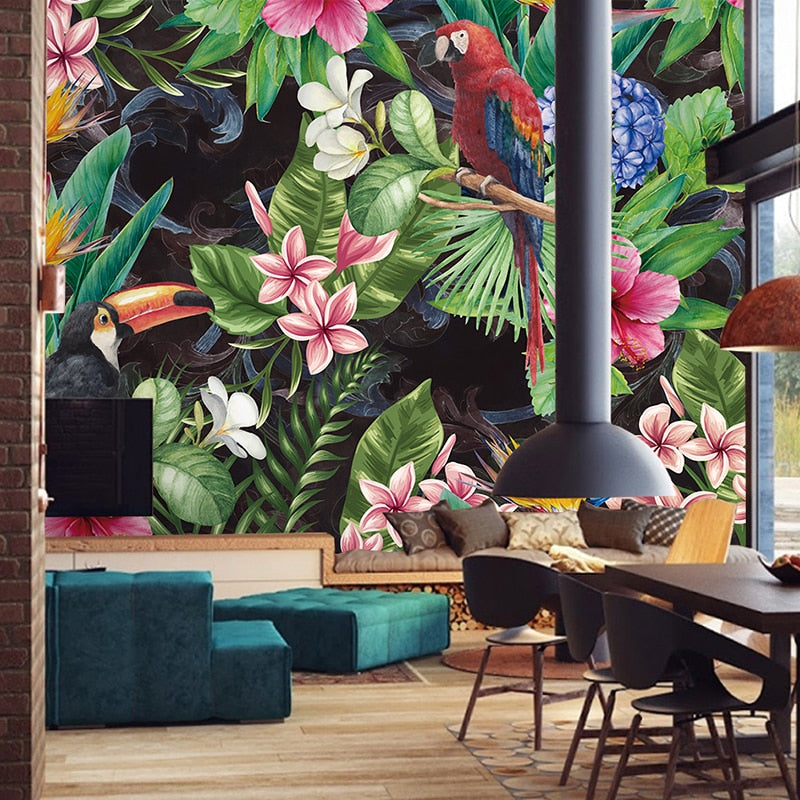 custom-3d-tropical-rain-forest-parrot-leaf-photo-mural-wallpaper-living-room-restaurant-cafe-bar-backdrop-wall-painting-frescoes