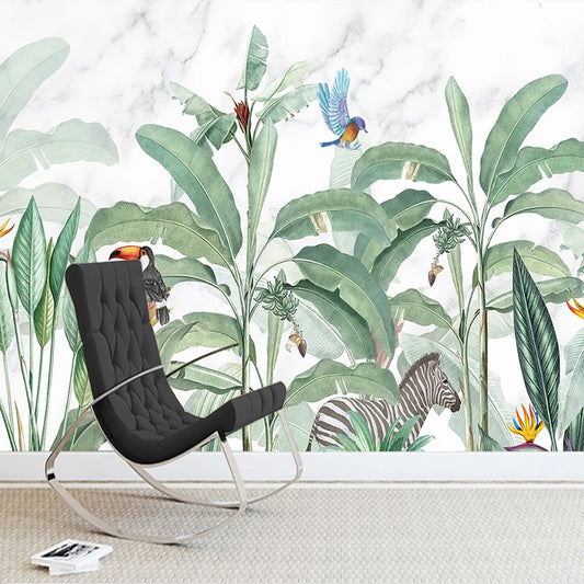 custom-3d-wall-mural-modern-rainforest-plant-leaf-forest-animal-wallpaper-living-room-restaurant-cafe-background-wall-painting-papier-peint