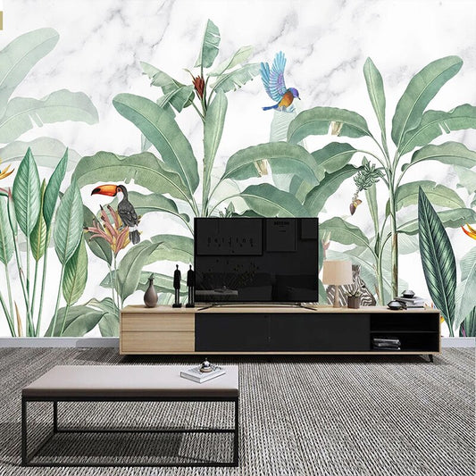 custom-3d-wall-mural-modern-rainforest-plant-leaf-forest-animal-wallpaper-living-room-restaurant-cafe-background-wall-painting-papier-peint