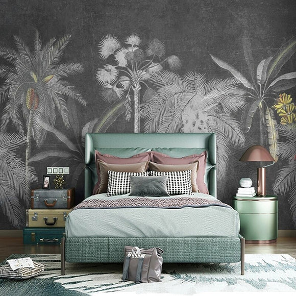 custom-3d-wall-mural-nordic-style-hand-painted-tropical-plant-forest-wallpaper-nostalgic-living-room-tv-background-wall-papers-papier-peint