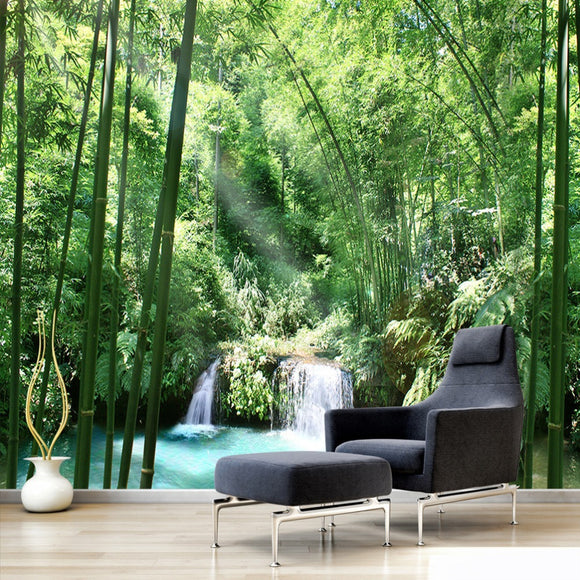 custom-wall-mural-wallcovering-nature-landscape-wallpaper-sunshine-forest-bamboo