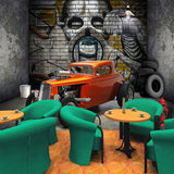 Creative-Wallpaper-Stereoscopic-Space-Car-Skull-Street-Graffiti 