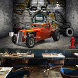 custom-wall-mural-wallcovering-Creative-Wallpaper-Stereoscopic-Space-Car-Skull-Street-Graffiti 