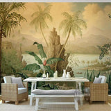 custom-3d-wallpaper-art-wall-mural-european-style-retro-landscape-oil-painting-tropical-rainforest-banana-coconut-tree-wallpaper