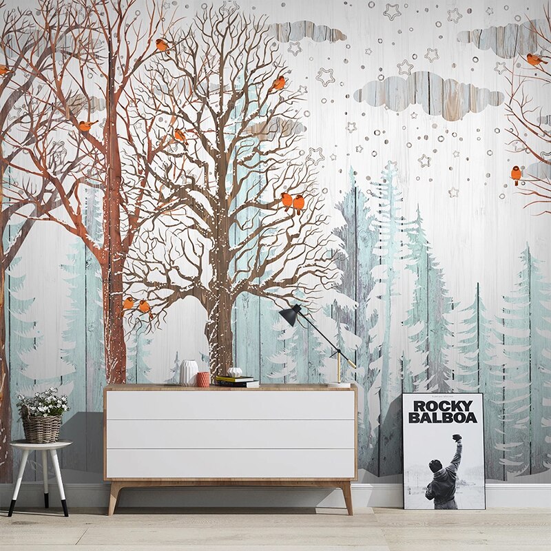 custom-3d-wallpaper-for-walls-nordic-forest-tree-birds-wood-board-modern-mural-restaurant-living-room-bedroom-photo-background-papier-peint