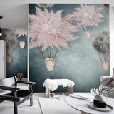 custom-mural-wallpaper-papier-peint-papel-de-parede-wall-decor-ideas-for-bedroom-living-room-dining-room-wallcovering-Nordic-hand-painted-feather-starry-sky-dream-children-s-room