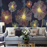 custom-3d-wallpaper-modern-light-luxury-plant-flowers-beautiful-fantasy-golden-embossed-lines-murals-living-room-creative-fresco-papier-peint