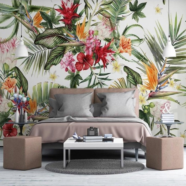 Custom Wallpaper Mural Modern Tropical Rainforest Plant | BVM Home