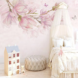 custom-mural-wallpaper-papier-peint-papel-de-parede-wall-decor-ideas-for-bedroom-living-room-dining-room-wallcovering-flowers-floral-pink-wall-art
