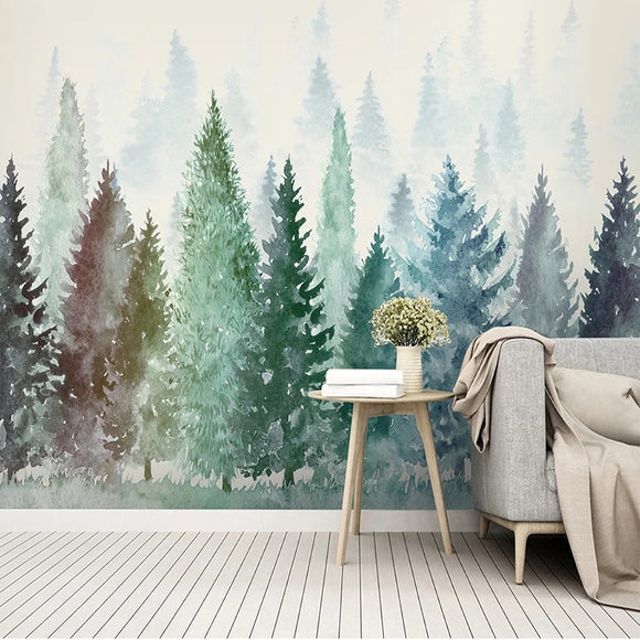 custom-3d-wallpaper-nordic-watercolor-hand-painted-misty-forest-murals-living-room-tv-sofa-bedroom-background-home-decor-poster-papier-peint