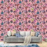 custom-american-country-pastoral-wall-papers-sofa-background-pink-flower-bird-mural-wallpaper-living-room-decoration-wall-cloth-papier-peint