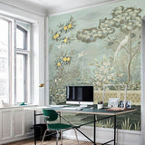 custom-mural-wallpaper-papier-peint-papel-de-parede-wall-decor-ideas-for-bedroom-living-room-dining-room-wallcovering-European-flower-and-bird-painting
